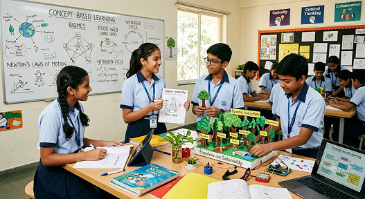 Concept-based learning activity at Chaitanya Bharath School