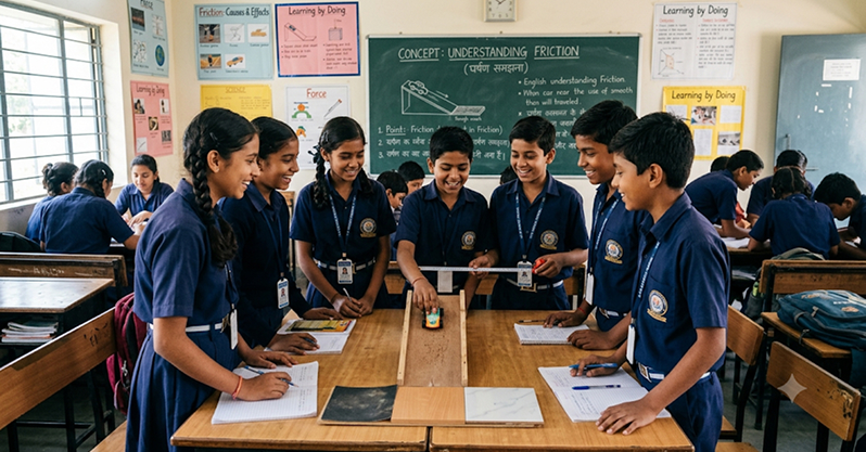 Activity based concept learning classroom at Chaitanya Bharath School
