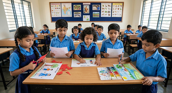 Activity-based learning for primary students in Sircilla